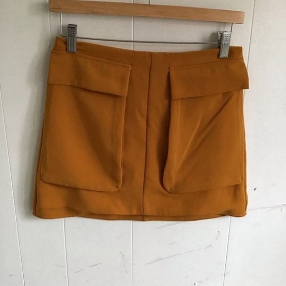 Forever 21 Flap Pocket Mustard Mini Skirt! - Picture 3 of 7